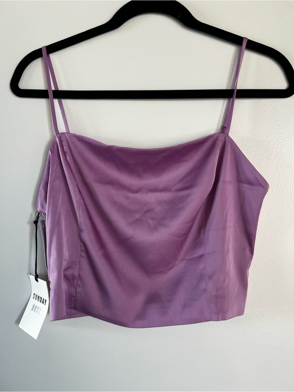 Aritzia Sunday Best lilac crop tank